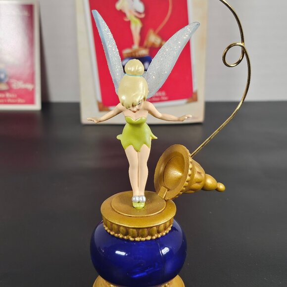 2002 Hallmark Keepsakes Tinker Bell Ornament Wind Up Movement EUC Inbox And Card - Picture 8 of 10